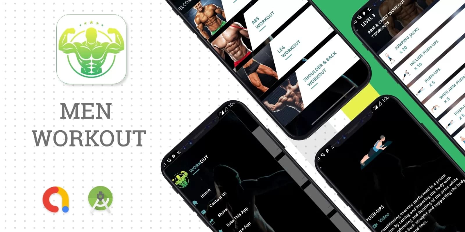 MenFit – Men’s Fitness Workout Plans-Android source code