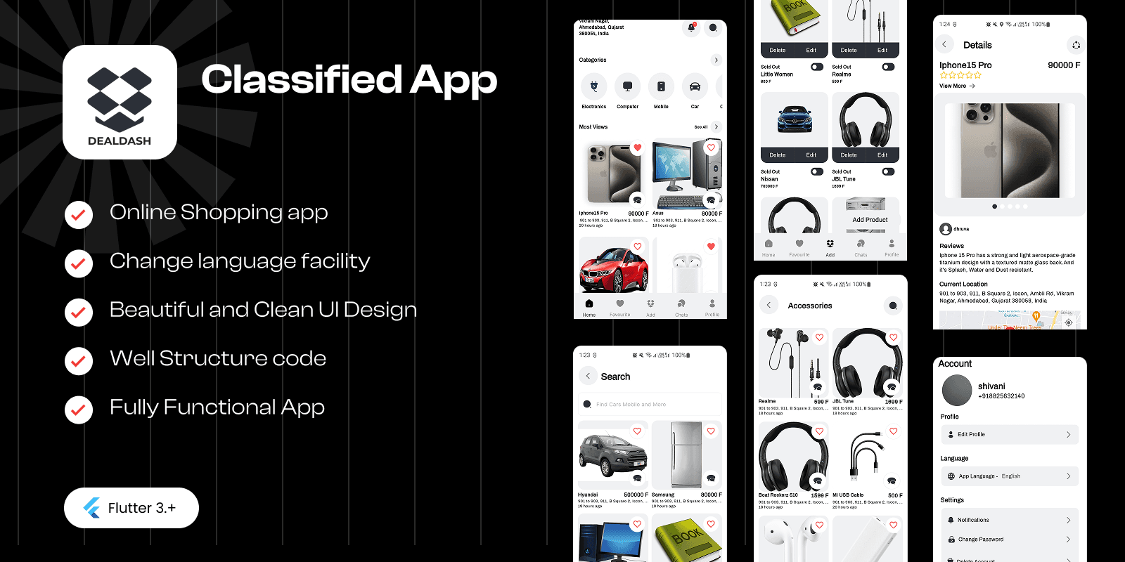 ClassifiedsPro – Buy & Sell Marketplace Flutter iOS/Android App