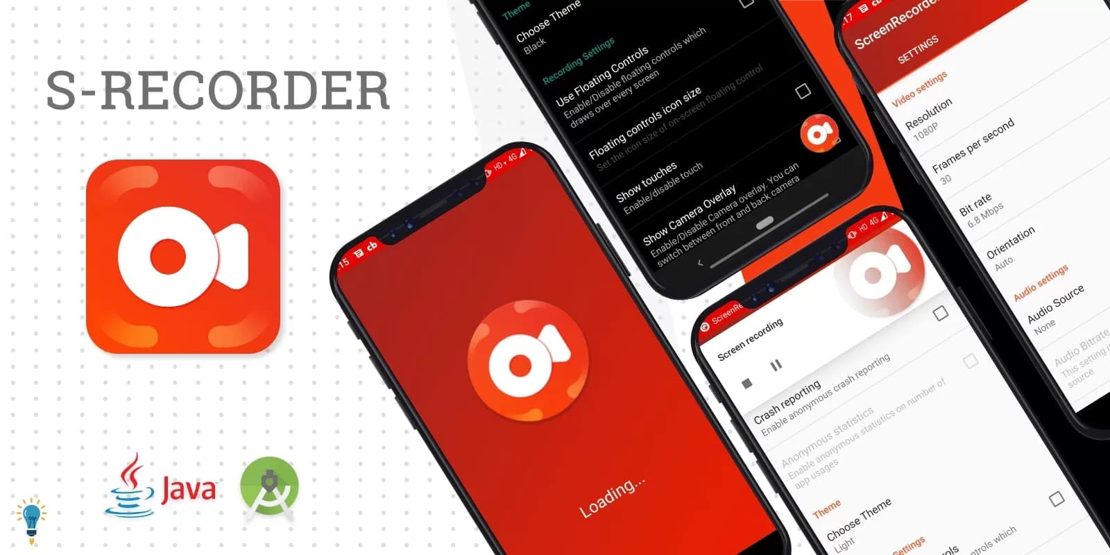 Recordify – Screen & Audio Recording -Android UI template