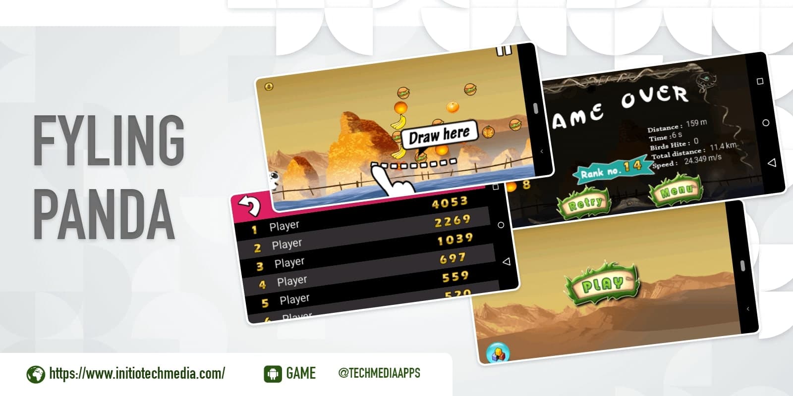 Flying Panda -Android Game UI template