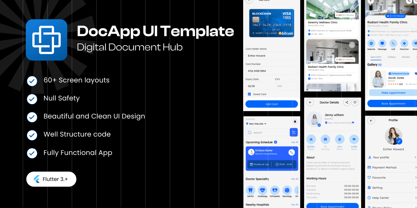 DocAppoint – Doctor Appointment Scheduling-Flutter UI template