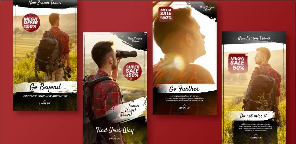 Travel Insta Story Mockups – UI UX Source code