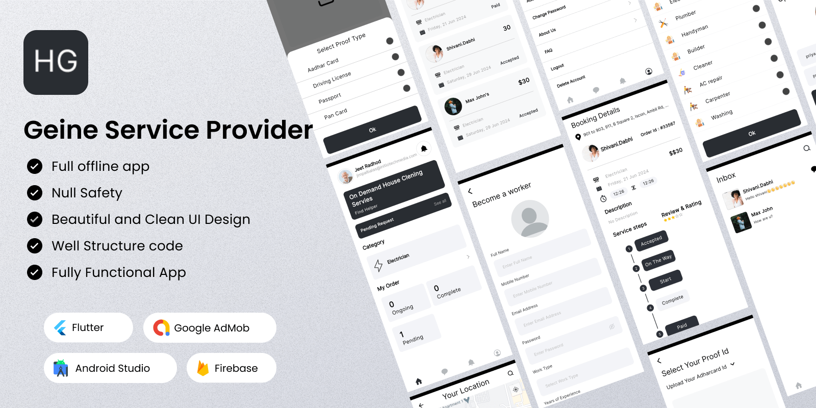 Geine Service Provider App