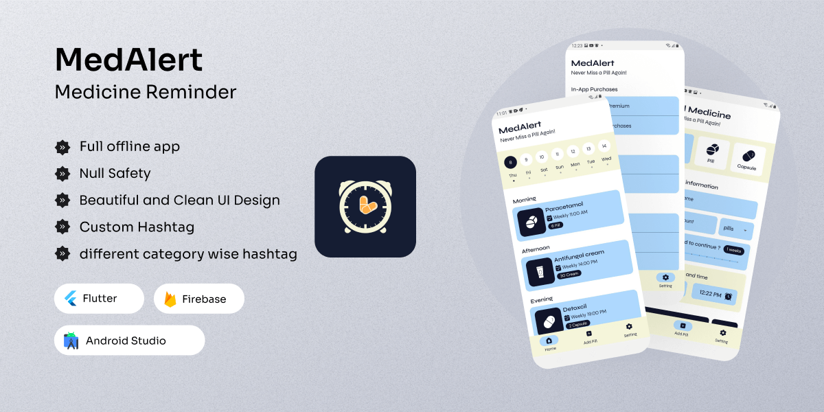 MedAlert - Medication Reminder - Flutter App